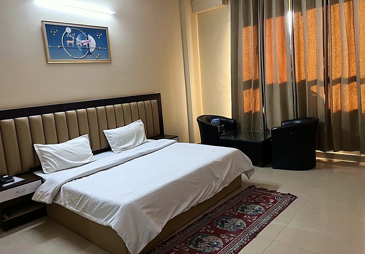 Air-conditioned room with king bed